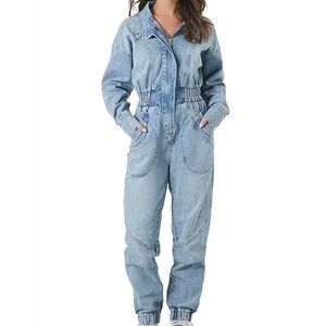 Light Wash Denim Jumpsuit - Women's Casual Utility Romper 3X Forever 21